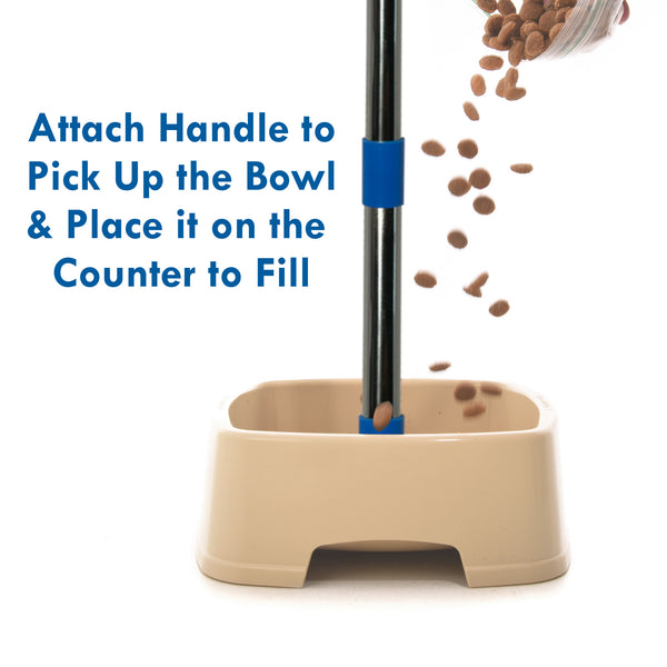 Easy to Feed Pet Bowl Set 4 Bowls + 1 Handle