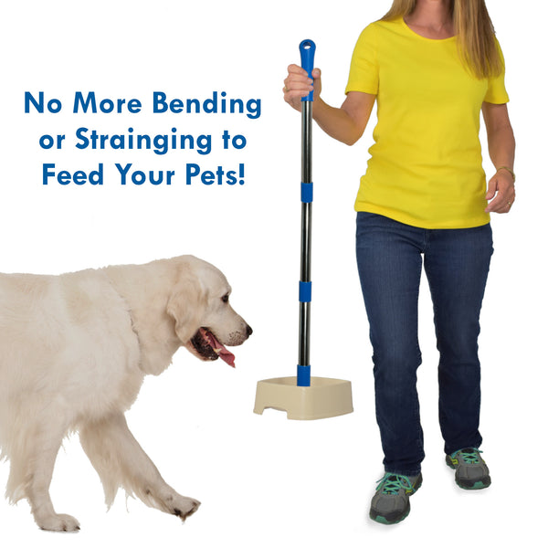 Easy to Feed Pet Bowl Set 4 Bowls + 1 Handle