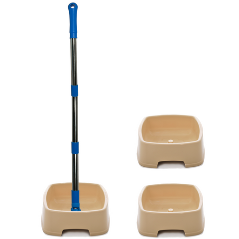 Easy to Feed Pet Bowl Set 3 Bowls + 1 Handle