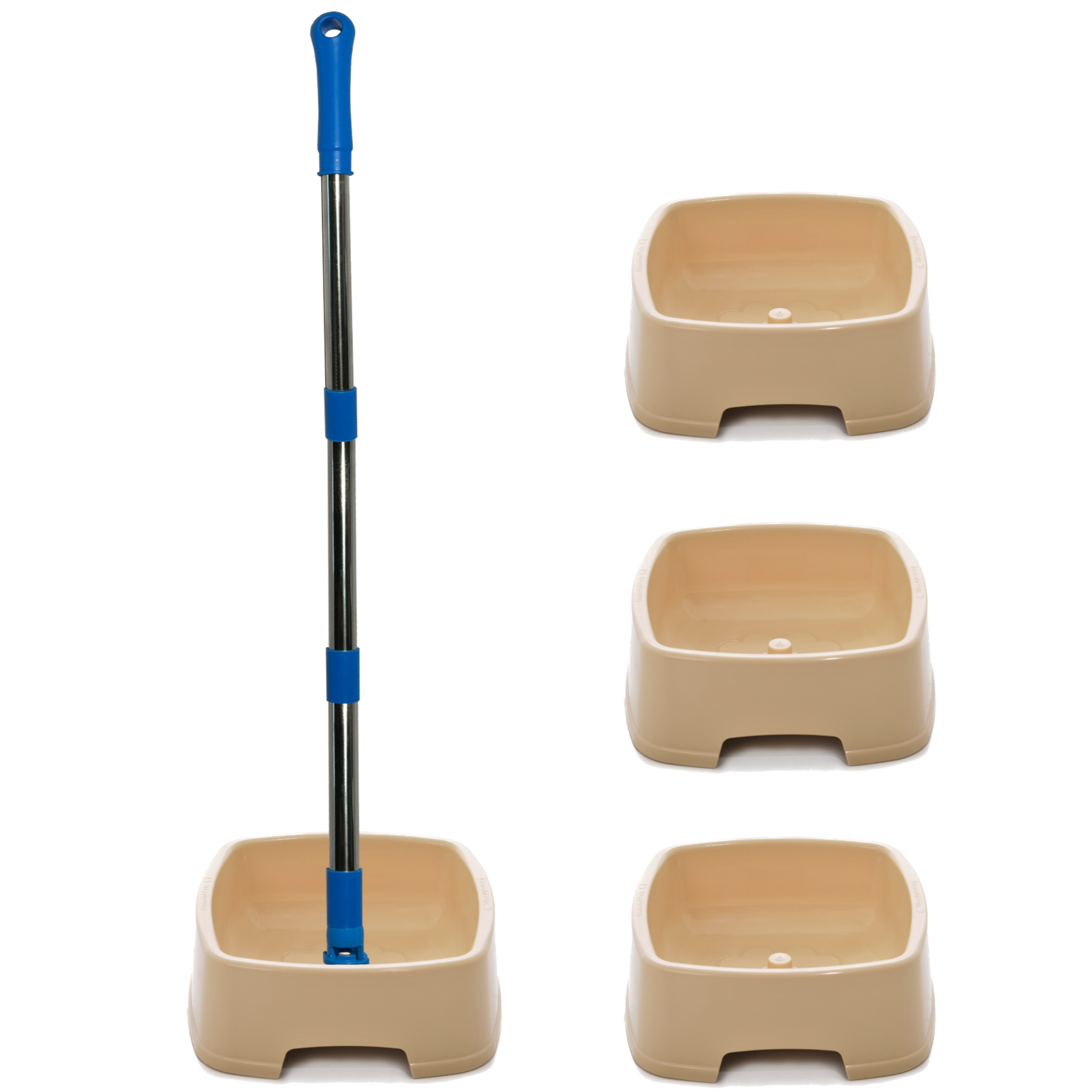 Easy to Feed Pet Bowl Set 4 Bowls + 1 Handle