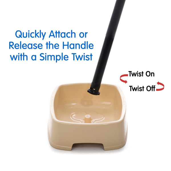 easy to feed pet bowl handle on